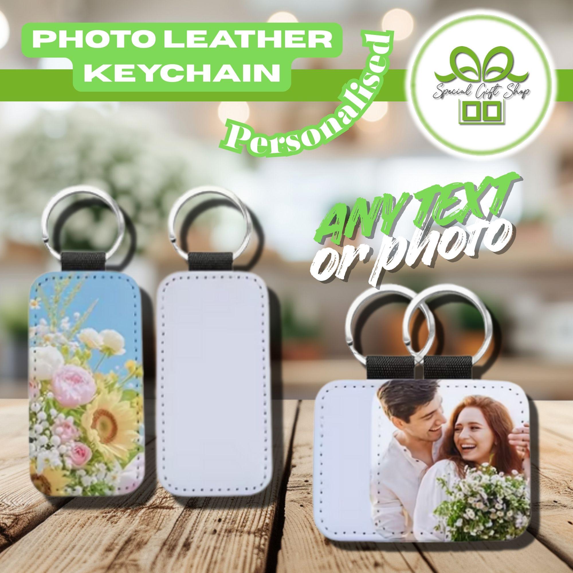 Personalised PU Leather Keychain