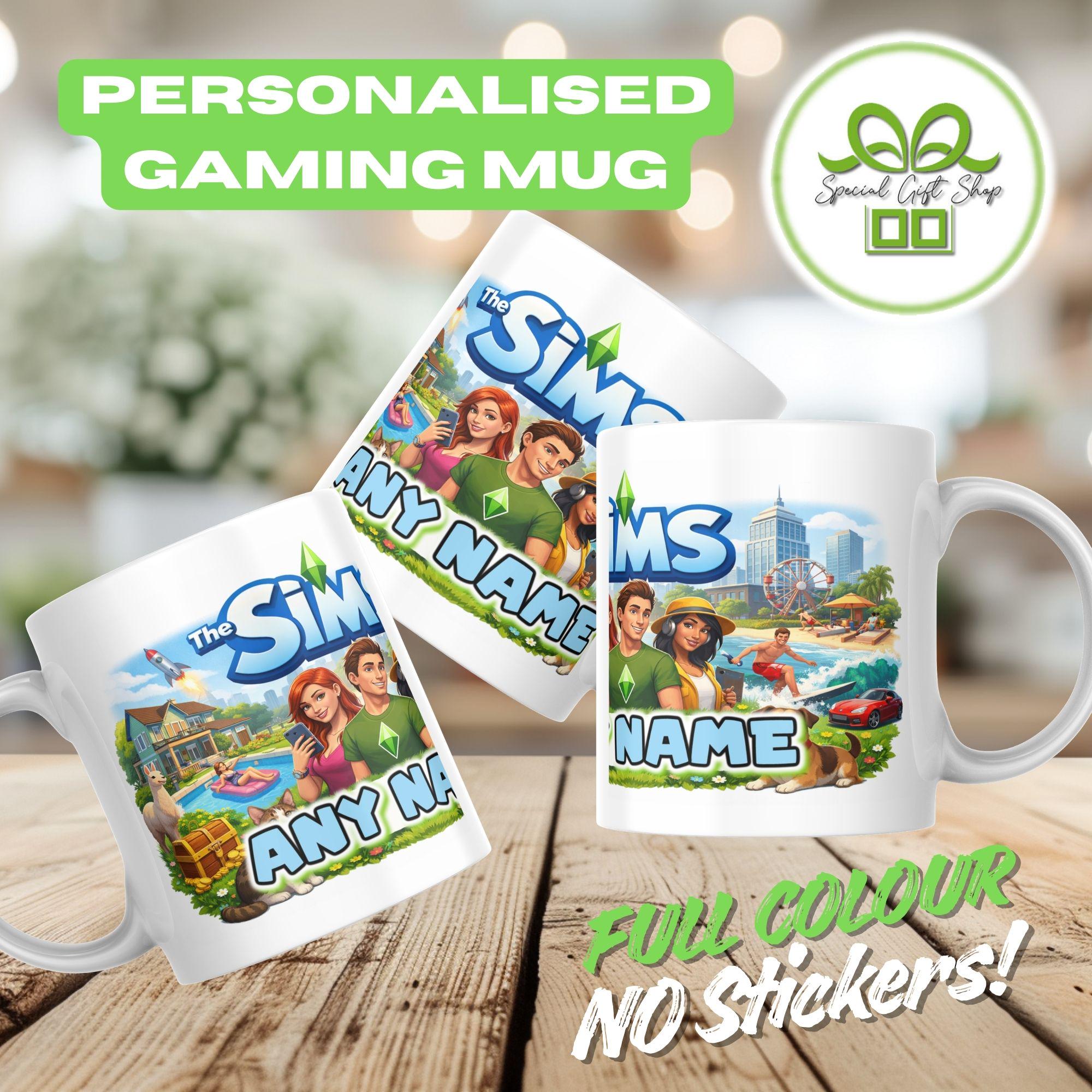 Personalised Sims Inspired Gaming Mug