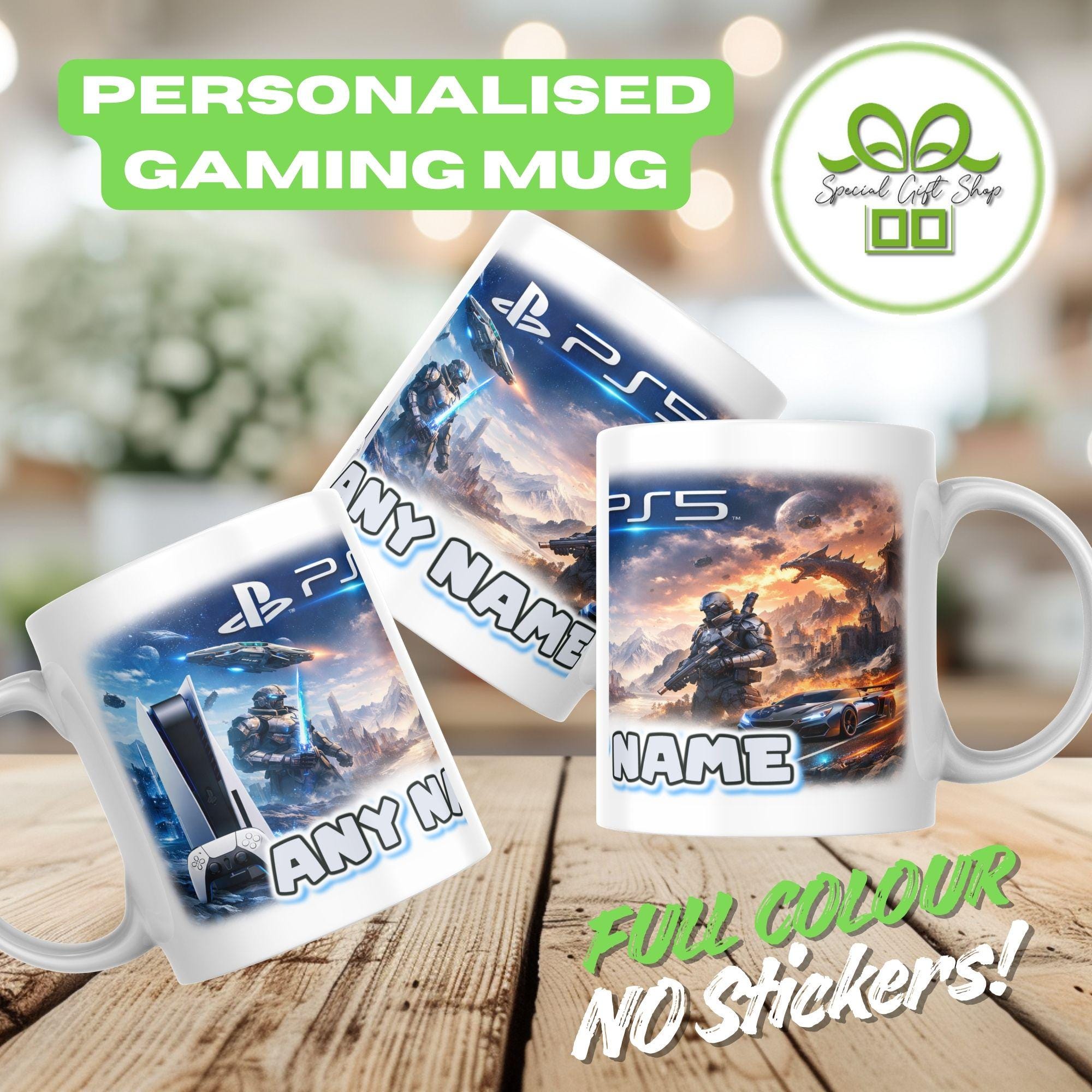 PS5 Gaming Mug with Any Name