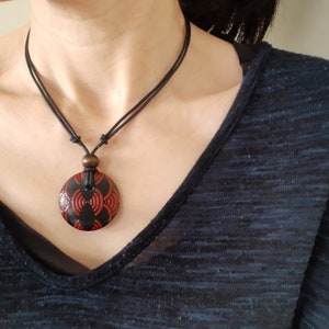 Japanese Chiyogami Pendant - Japanese Paper Pendant - Chiyogami Necklace - Paper Jewelry