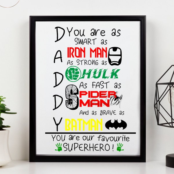 Daddy is our favourite Superhero SVG Digital Download | Father's Day Cut Files