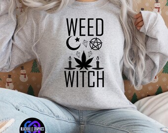 Weed Witch Spiritual Cannabis SVG Digital Download