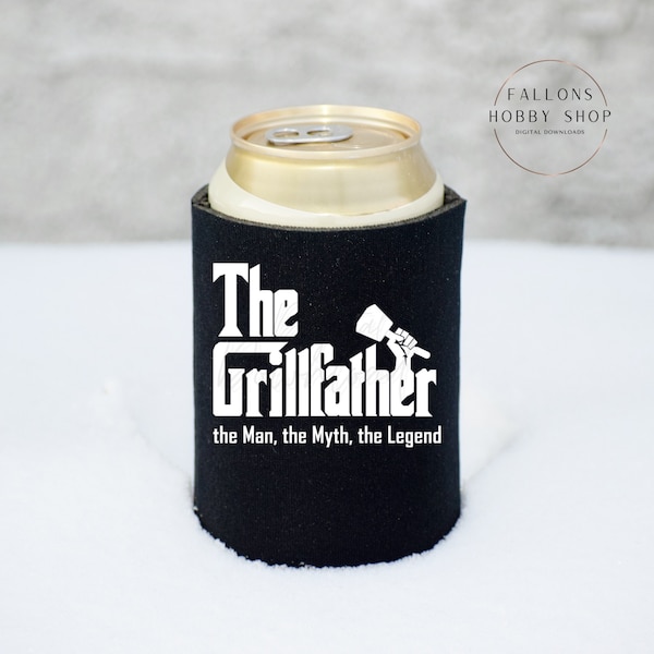 The Grill Father Beer Koozie Apron SVG Digital Download