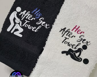 Toalla para él y para ella después del sexo SVG Descarga digital / SVG para adultos sin censura