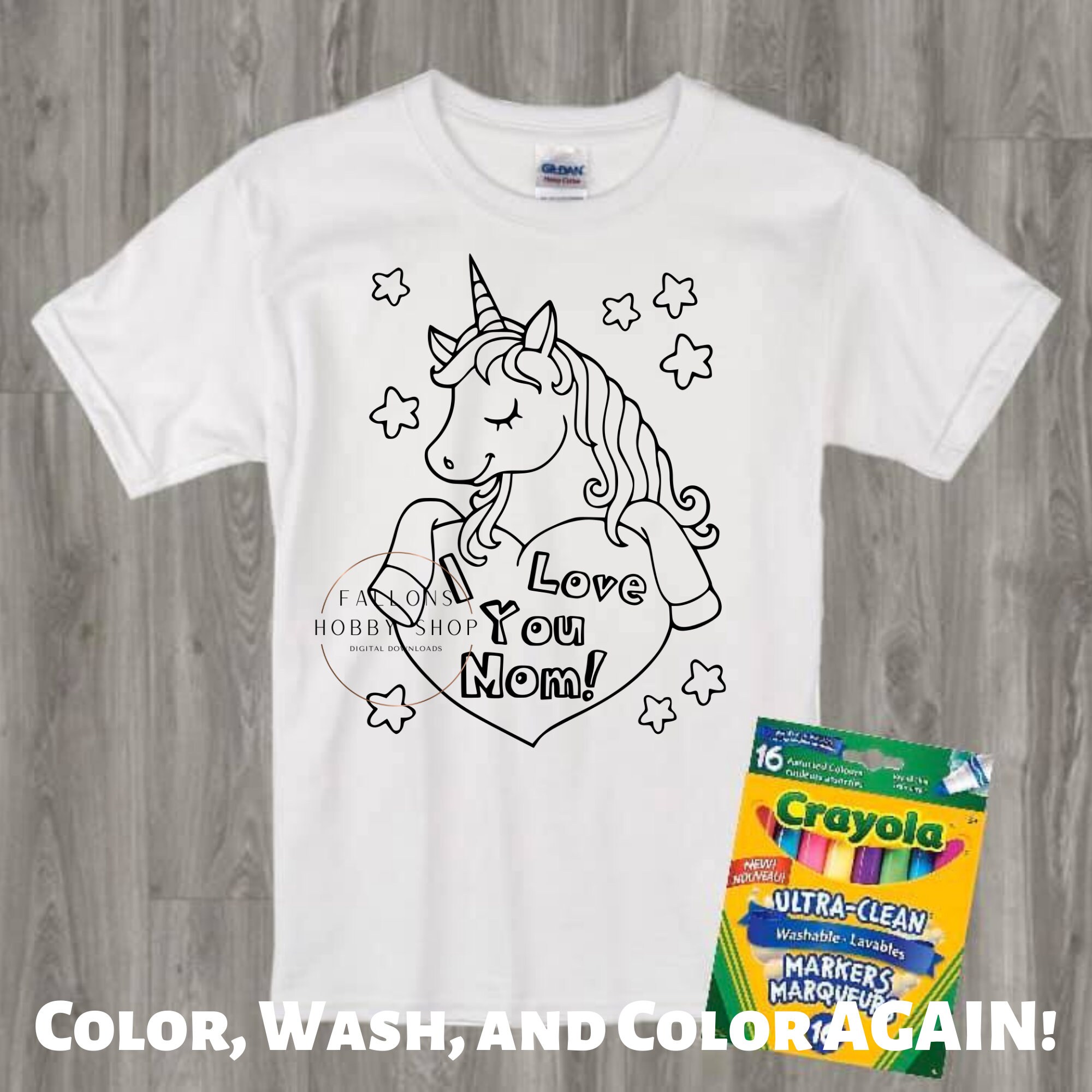 Unicorn Coloring T-shirt SVG for Mothers Day Gifts - Etsy