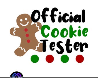 Official Cookie Tester SVG | Santa SVG | Christmas SVG | Kids Christmas Shirt | Instant Download