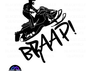 Braap Snowmobile SVG Digital Download | Off-Road SVG downloads | Snowmobile Decal