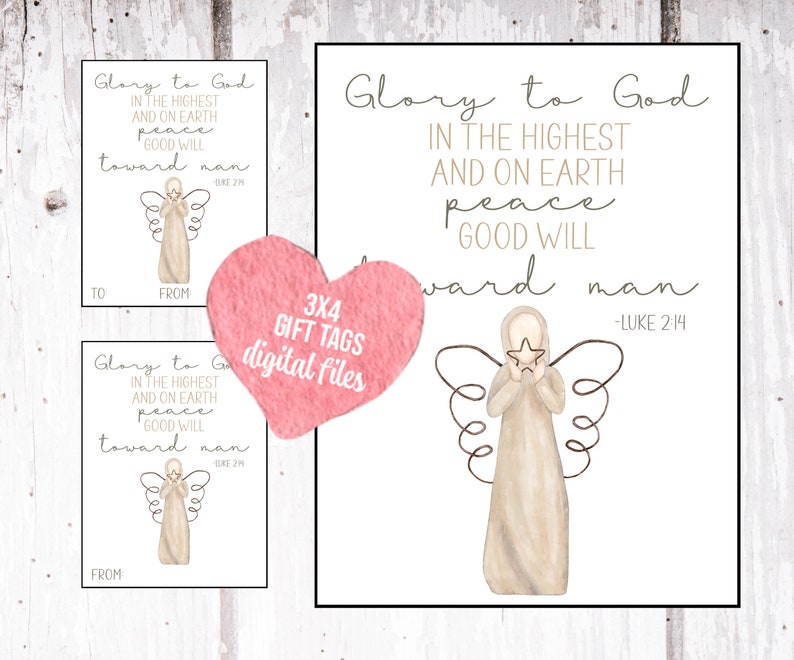 Christian Christmas Gift Tags Printable Scripture Christmas - Etsy