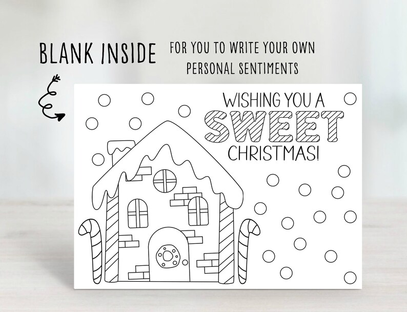 Color Your Own Christmas Cards Printable, Christmas Coloring Cards ...