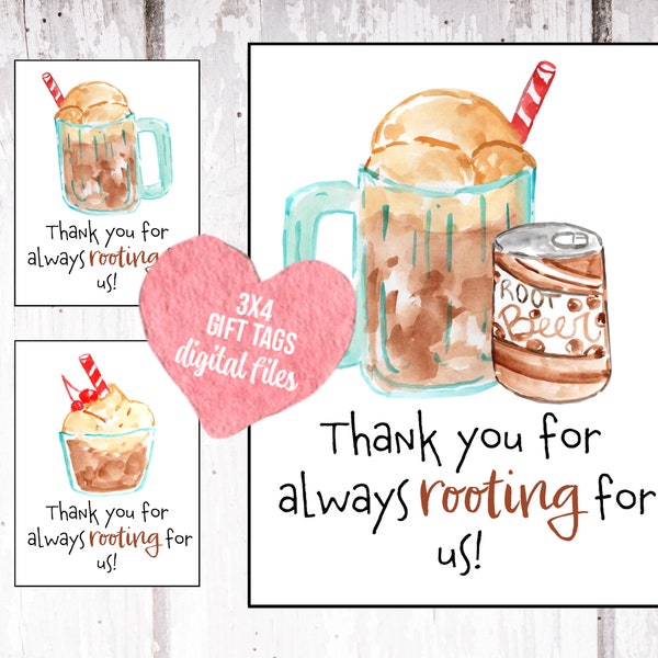 Root Beer Float Gift Tag For Teacher Digital, Teacher Gift Tags Printable, End Of The Year Gift Tag, Ice Cream Tag, Teacher Appreciation