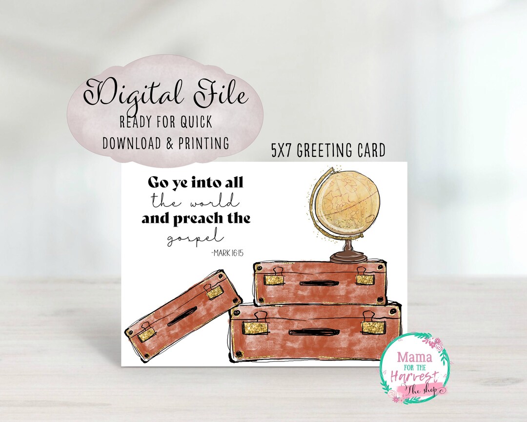 Missionary Card Printable, Missionary Greeting Card, Cards for ...