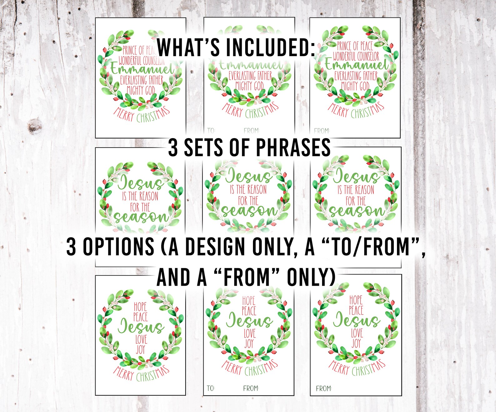 Christian Christmas Gift Tags Printable Church Christmas - Etsy