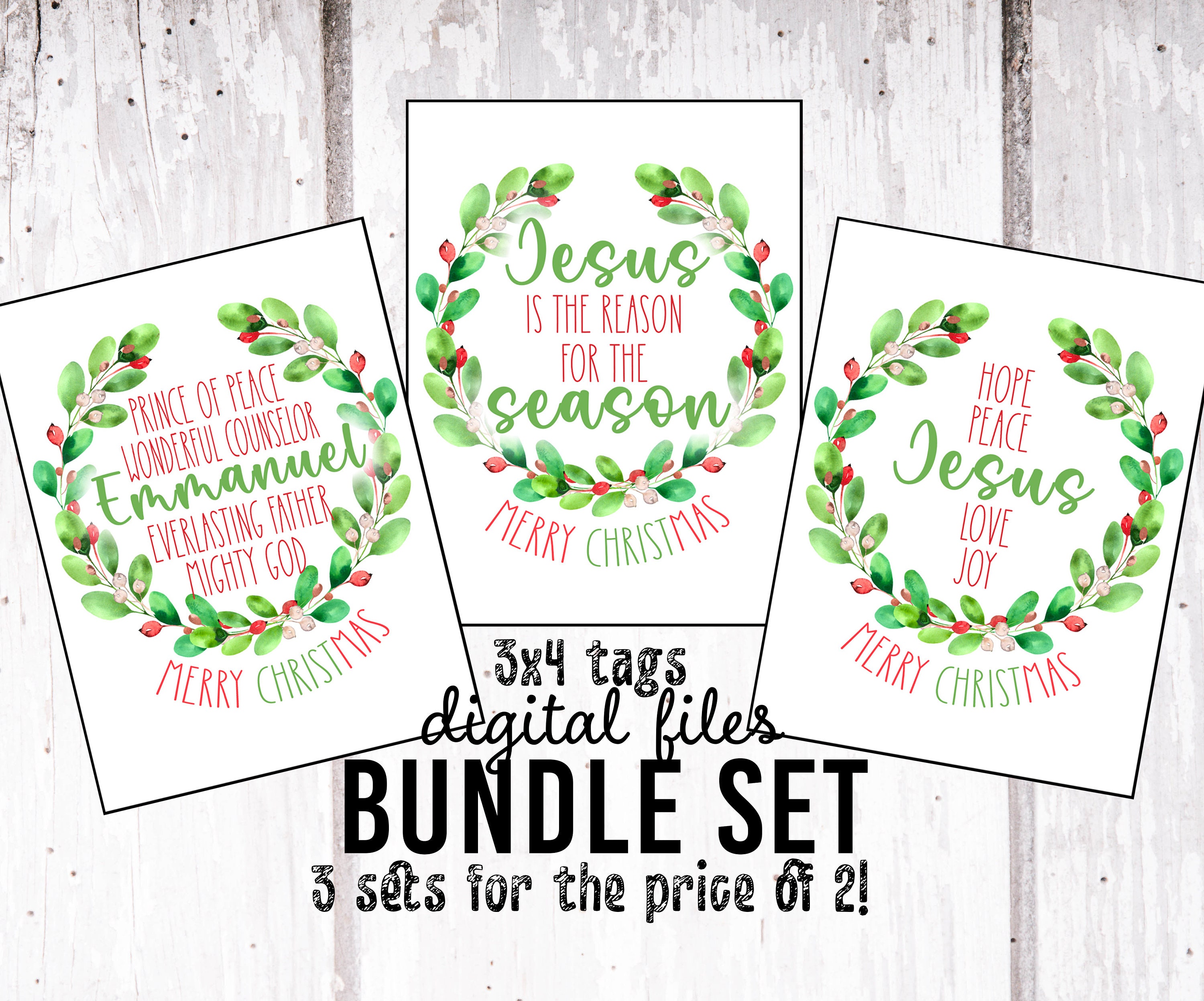 Christian Christmas Gift Tags Printable, Church Christmas Gifts, Bible ...