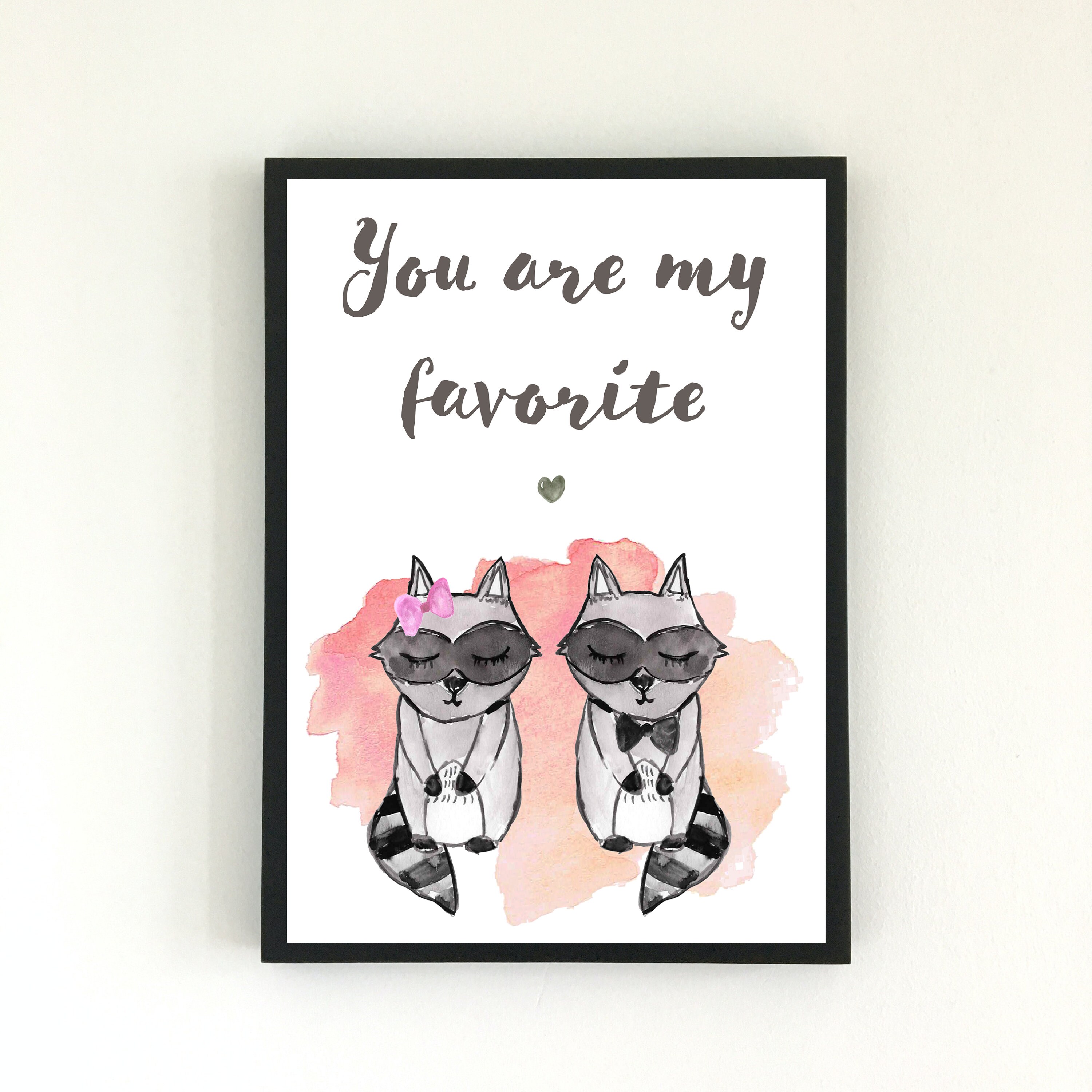 Waschbär Wand Kunst druckbare Waschbär Geschenke digitaler | Etsy