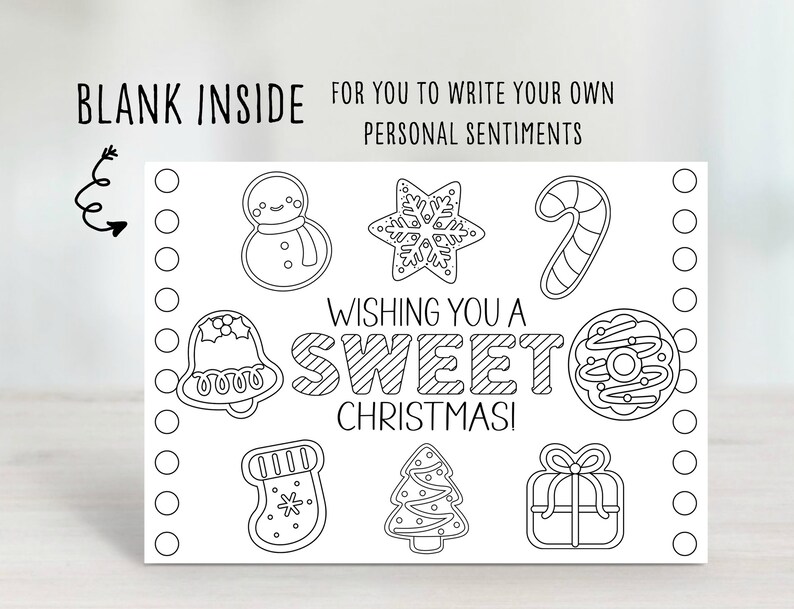 Color Your Own Christmas Cards Printable, Christmas Coloring Cards ...