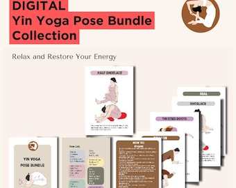 32 Essential Yin Yoga Pose Bundle – Digital Download with Instructions, Modifications, and Benefits
