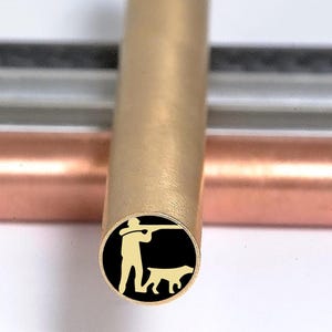 Mosaic Knife Pin - HUNTER AND DOG | 1/4'' 5/16'', 3/8'' - Brass, Fiber and  S. Steel Tube | Handmade Mosaic Pins for Custom Knife Handles