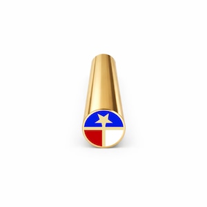 Mosaic Pin for Knife Handle - TEXAS FLAG | 1/4"- 5/16"- 3/8" Custom Knife Making Supplies - Brass and Stainless Steel Decorative Rivets