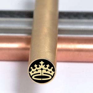 Mosaic Knife Pin - CROWN | 1/4'' 5/16'', 3/8'' - Brass, Fiber and  S. Steel Tube | Handmade Mosaic Pins for Custom Knife Handles