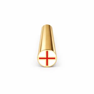 Mosaic Pin for Knife Handle - ENGLAND FLAG | 1/4"- 5/16"- 3/8" Custom Knife Making Supplies - Brass and Stainless Steel Decorative Rivets