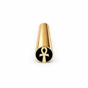 Mosaic Pin for Knife Handle - ANKH CROSS | 1/4"- 5/16"- 3/8" Custom Knife Making Supplies - Brass and Stainless Steel Decorative Rivets
