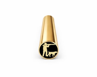 Mosaic Pin for Knife Handle -  HUNTER and DOG | 1/4"- 5/16"- 3/8" Custom Knife Making Supplies - Brass and Stainless Steel Decorative Rivets