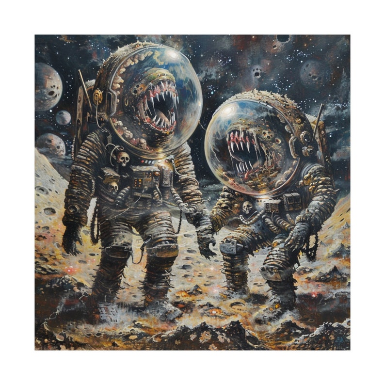 Fangtastic Alien Duo Poster // Creepy and Crazy Wall Art // Horror ...