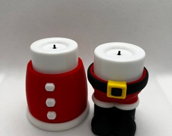 Jolly Flames: Mr. & Mrs. Claus Christmas Candle Holders
