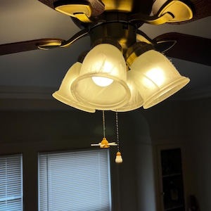 Ceiling Fan Pull Chain Set - Light & Fan Icons - 3D Printed Chain Extensions - Home Decor - Easy Identification - Universal Fit *NO CHAINS*