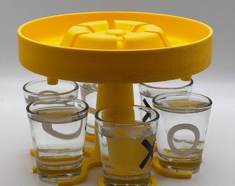 3D Printed Shot Dispenser: Party Bar Accessory, Holds 6 Shots