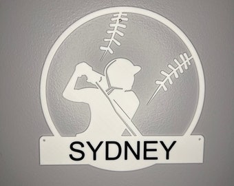 Custom Softball Name Plate