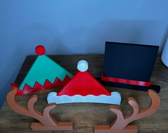 Holiday Door Frame Decor Set: Santa, Elf, Snowman, Reindeer