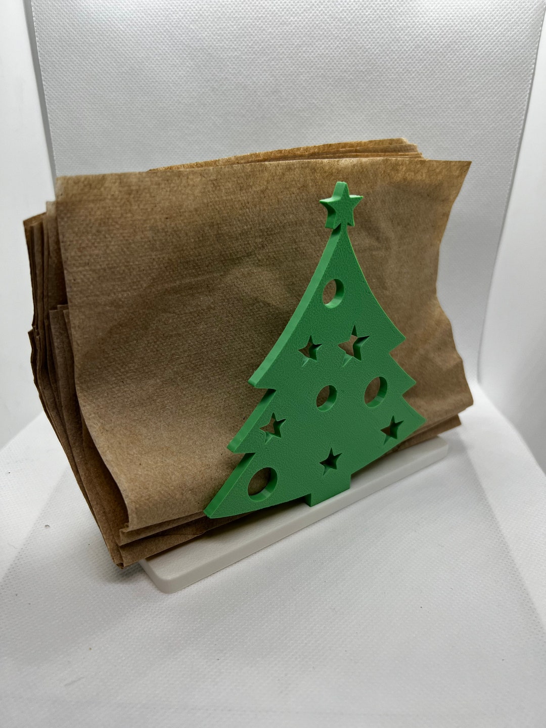 Festive Christmas Tree Napkin Holder Etsy