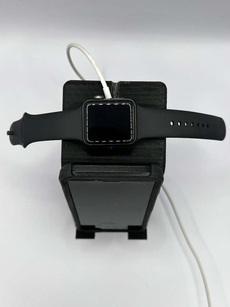 3D Printed iPhone and Apple Watch Stand: Sleek Charging Dock - Etsy