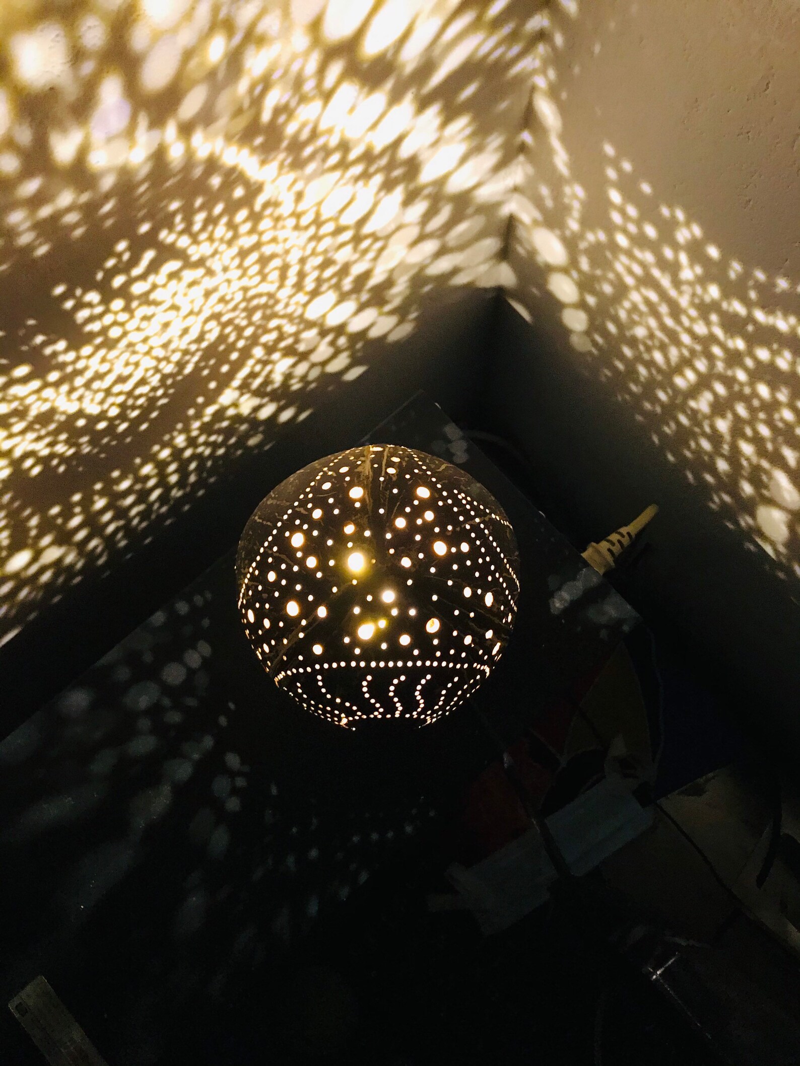 Coconut Shell lamp Etsy