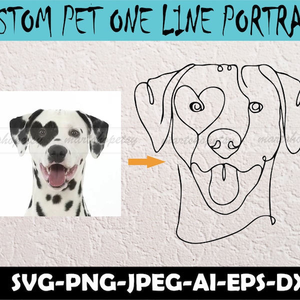 Custom Dog One Line Drawing Svg, Dog Face Svg, Dog Ears Outline Svg, Dog Nose Outline Svg, Dog Eyes Outline Svg, Tatoo Designs Svg-Png-Eps