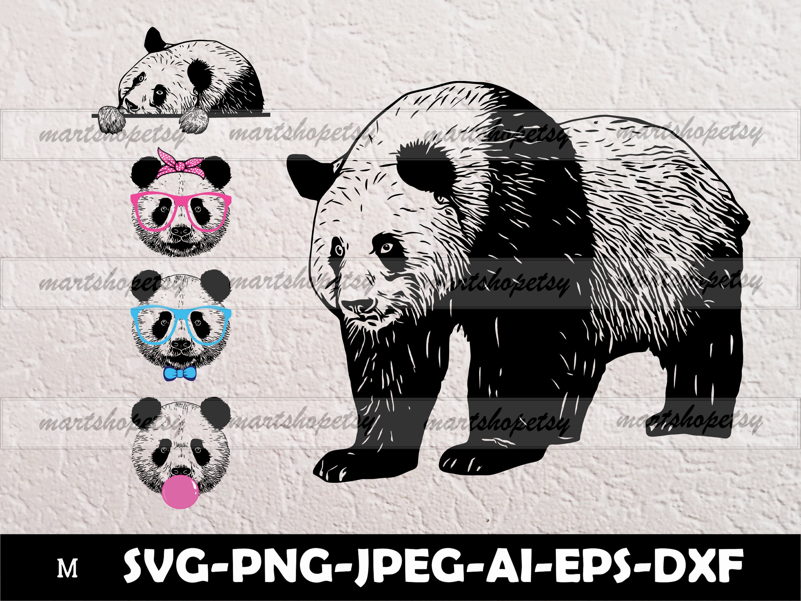 Bear Svg Giant Panda Bear Svg Bundle Giant Panda Bear Svg | Etsy