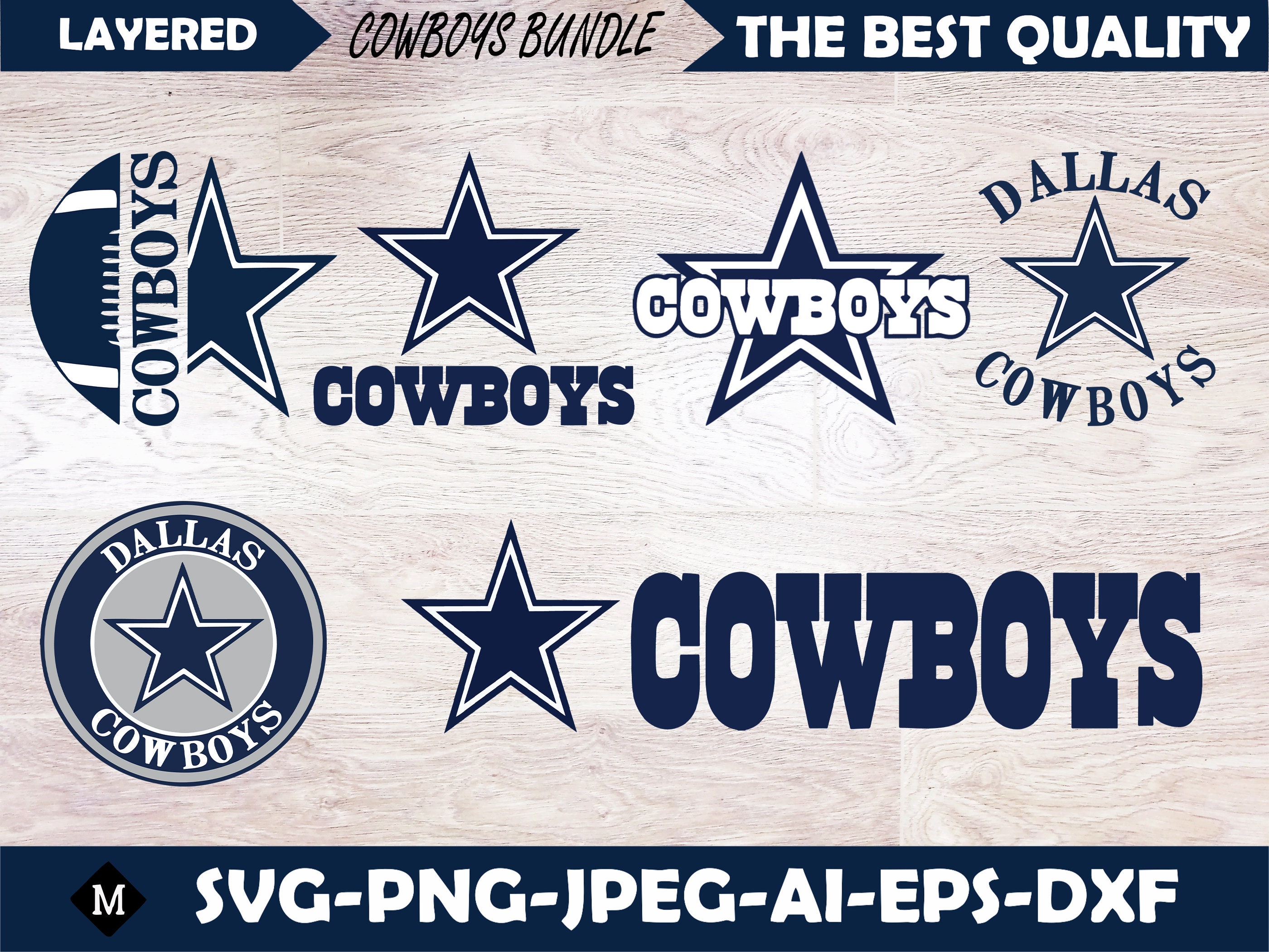 Dallas Cowboys SVG, Dallas Cowboys SVG Bundle, NFL Team Logo Svg File…