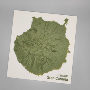 Gran Canaria modèle 3D carte relief - décoration