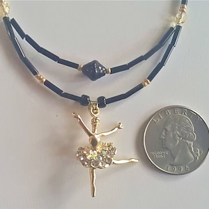 Sugar Plum Fairy | Golden Prima Ballerina Double Pendant | Nutcracker Inspired