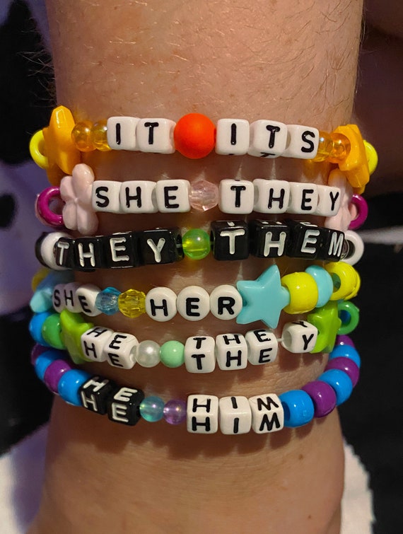 Enby Flower Kandi Bracelet