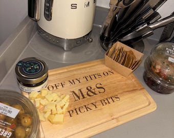 Picky Bits gegraveerde leuke snijplank