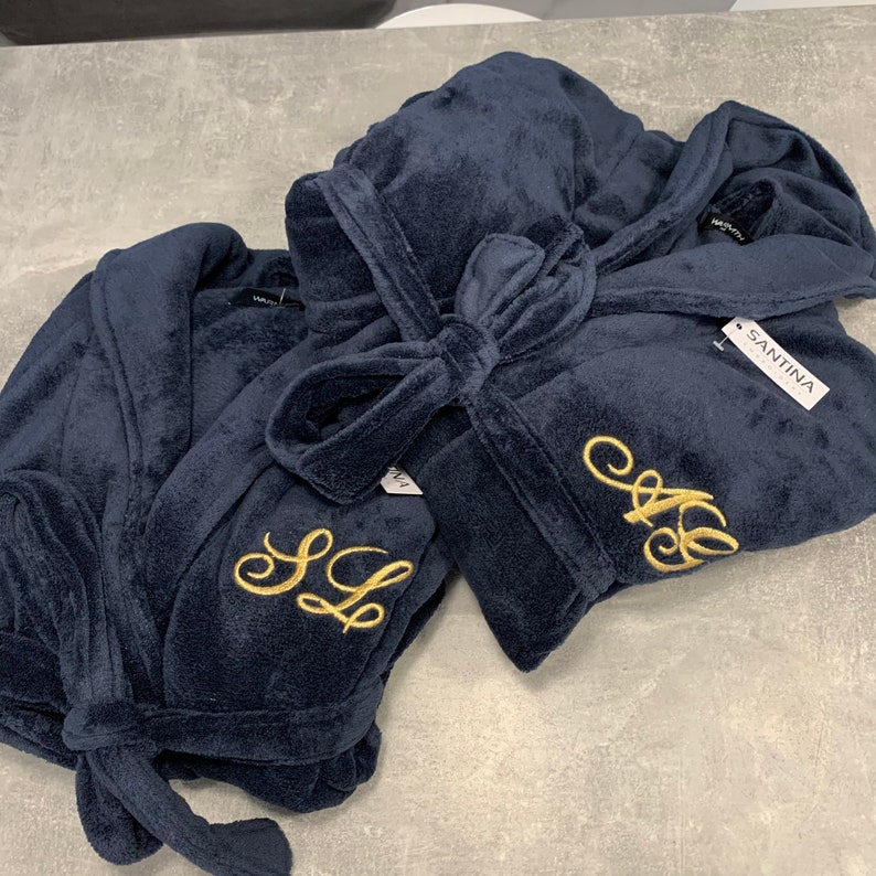 Personalised Custom Embroidered Luxury Adults Bathrobe Etsy UK