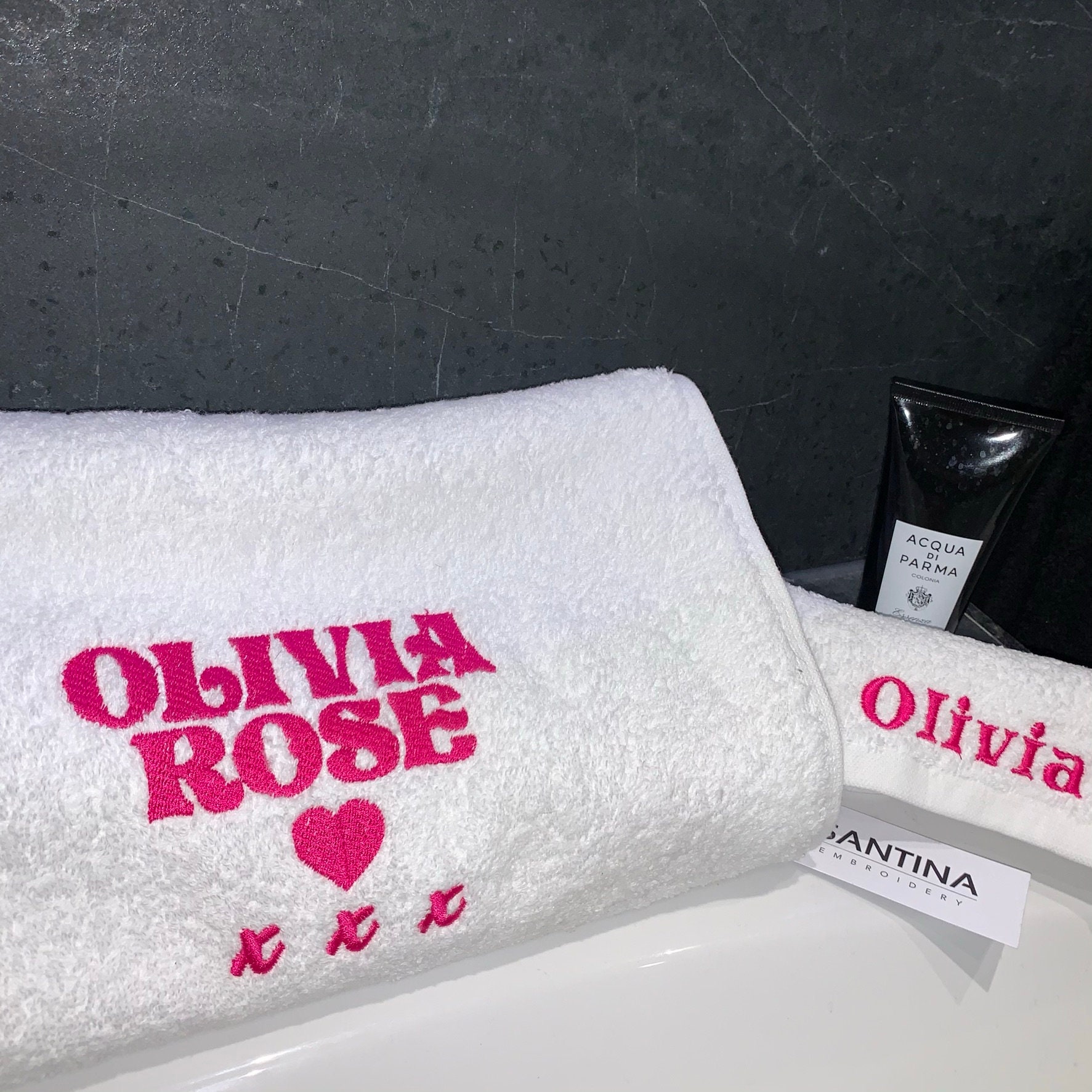 Bath sheet luxury personalised embroidered towel. super soft Etsy