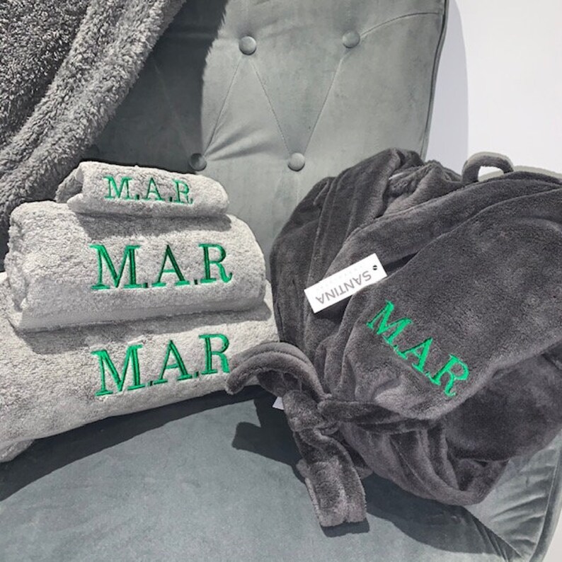 Personalised Custom Embroidered Luxury Adults Bathrobe Etsy UK