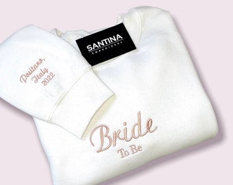 Personalized Bride To Be Embroidered Sweatshirt, Hen Do Gift