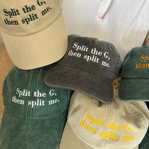 Embroidered Guinness Cap, Funny Irish Slogan Hat, St. Patrick's Day Accessory split the g image 4