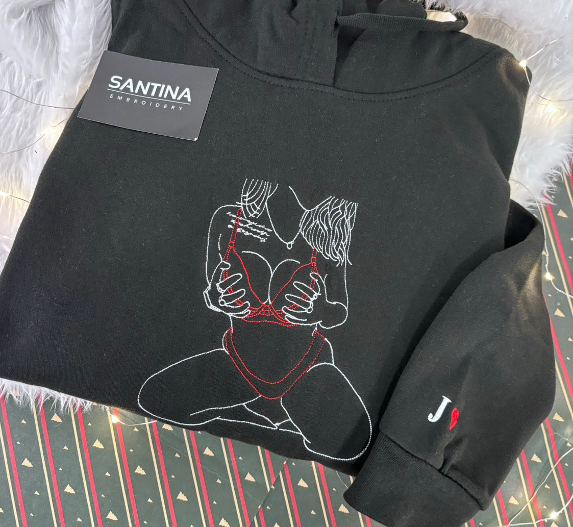 Couples Nike Custom Sweatshirt For Boyfriend Custom Embroidered