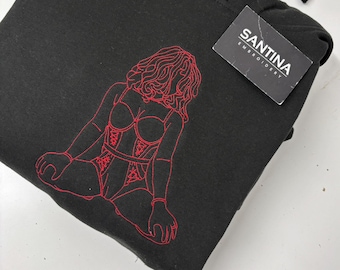 Sudadera con retrato bordado personalizado, un regalo picante de San Valentín para él