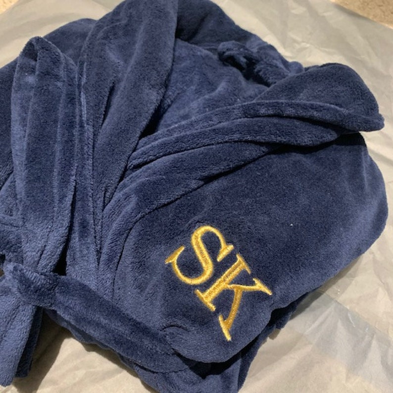 Personalised Custom Embroidered Luxury Adults Bathrobe Etsy UK
